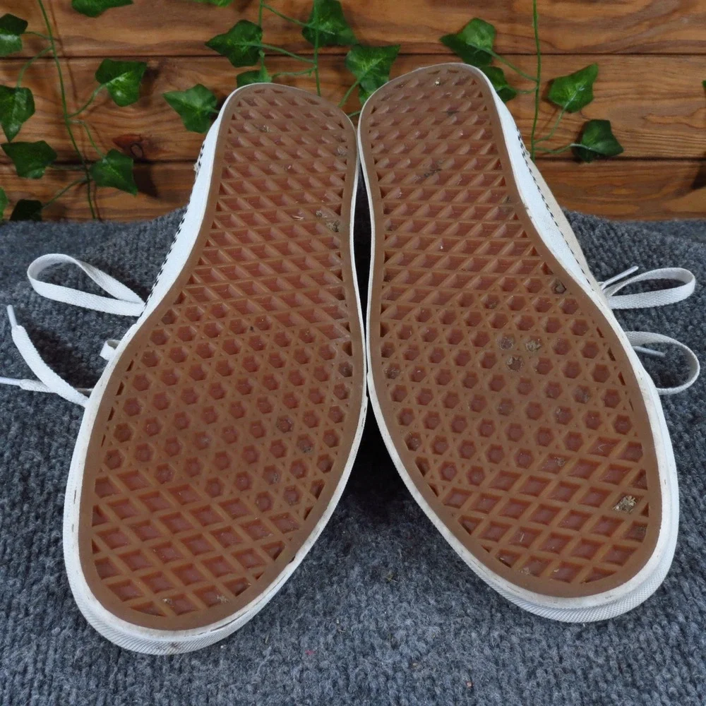 Vans Old Skool‎ Checkerboard Foxing Mens 9.5 Womens 11 Skate Shoes Cream Suede